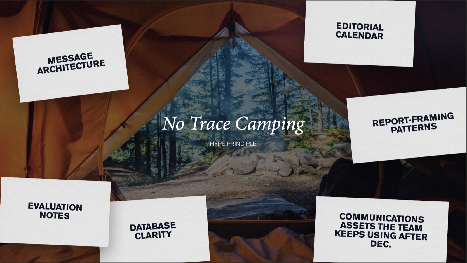 No Trace Camping — the work that stays behind